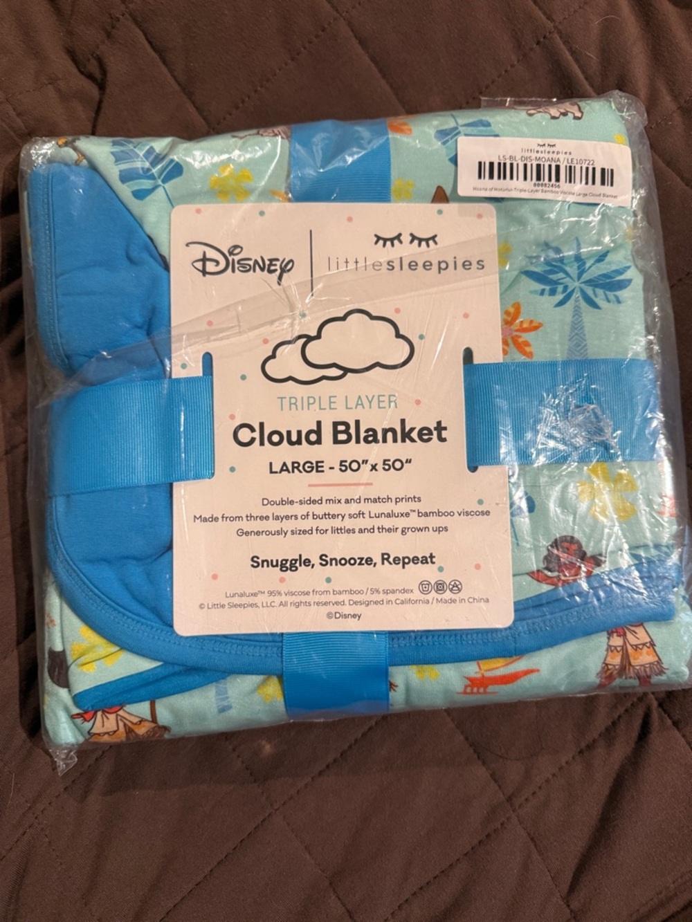 Moana Disney Little Sleepies cloud blanket